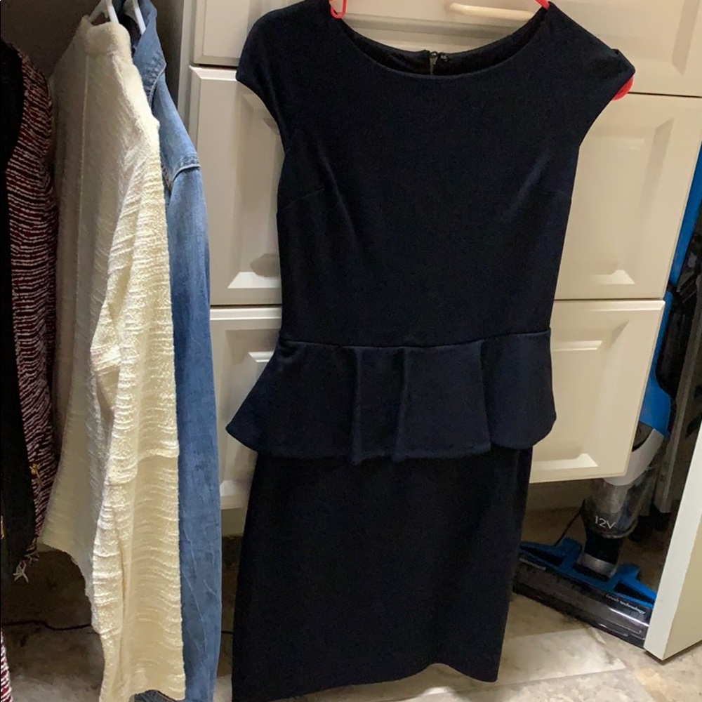 Black peplum dress